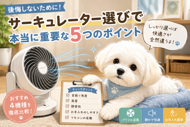 サーキュレーター、「安いのでいいや」で後悔しました。おすすめ4機種を比較して分かった選び方！